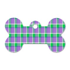 Checks Dog Tag Bone (one Side) by Sparkle