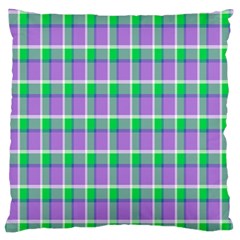 Checks Large Flano Cushion Case (one Side) by Sparkle