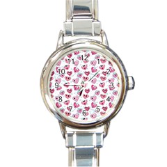 Funny Hearts Round Italian Charm Watch by SychEva