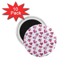 Funny Hearts 1 75  Magnets (10 Pack)  by SychEva