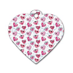 Funny Hearts Dog Tag Heart (two Sides) by SychEva