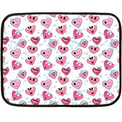 Funny Hearts Fleece Blanket (mini) by SychEva