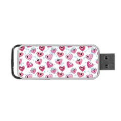 Funny Hearts Portable Usb Flash (one Side) by SychEva