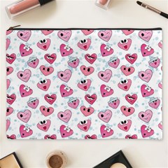 Funny Hearts Cosmetic Bag (xxxl) by SychEva