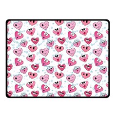 Funny Hearts Double Sided Fleece Blanket (small)  by SychEva