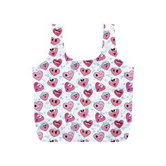 Funny Hearts Full Print Recycle Bag (s) by SychEva