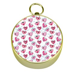 Funny Hearts Gold Compasses by SychEva