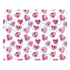 Funny Hearts Double Sided Flano Blanket (large)  by SychEva