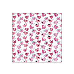 Funny Hearts Satin Bandana Scarf by SychEva