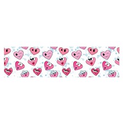 Funny Hearts Satin Scarf (oblong) by SychEva