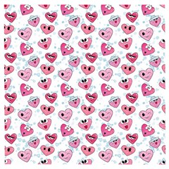 Funny Hearts Wooden Puzzle Square by SychEva