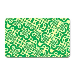 Liquid Art Pouring Abstract Seamless Pattern Lover Green Maze Magnet (rectangular) by artico