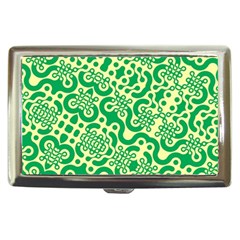 Liquid Art Pouring Abstract Seamless Pattern Lover Green Maze Cigarette Money Case by artico