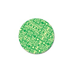 Liquid Art Pouring Abstract Seamless Pattern Lover Green Maze Golf Ball Marker (10 Pack) by artico