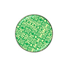 Liquid Art Pouring Abstract Seamless Pattern Lover Green Maze Hat Clip Ball Marker