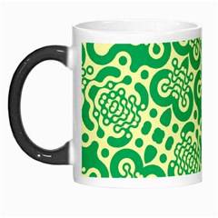 Liquid Art Pouring Abstract Seamless Pattern Lover Green Maze Morph Mugs by artico