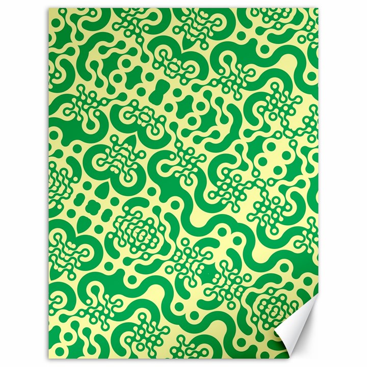 Liquid Art Pouring Abstract Seamless Pattern Lover Green Maze Canvas 12  x 16 