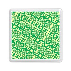 Liquid Art Pouring Abstract Seamless Pattern Lover Green Maze Memory Card Reader (square) by artico