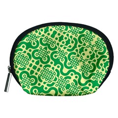 Liquid Art Pouring Abstract Seamless Pattern Lover Green Maze Accessory Pouch (medium) by artico