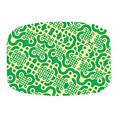 Liquid Art Pouring Abstract Seamless Pattern Lover Green Maze Mini Square Pill Box by artico