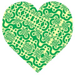 Liquid Art Pouring Abstract Seamless Pattern Lover Green Maze Wooden Puzzle Heart by artico