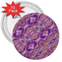 Liquid Art Pouring Abstract Seamless Pattern Tiger Eyes 3  Buttons (10 Pack)  by artico