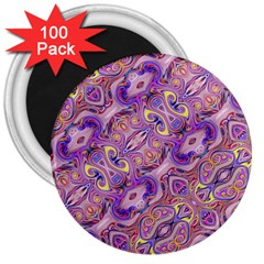 Liquid Art Pouring Abstract Seamless Pattern Tiger Eyes 3  Magnets (100 Pack) by artico