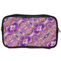 Liquid Art Pouring Abstract Seamless Pattern Tiger Eyes Toiletries Bag (two Sides) by artico