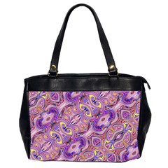 Liquid Art Pouring Abstract Seamless Pattern Tiger Eyes Oversize Office Handbag (2 Sides) by artico