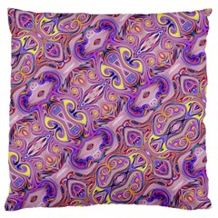 Liquid Art Pouring Abstract Seamless Pattern Tiger Eyes Large Cushion Case (one Side) by artico