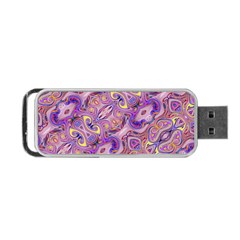 Liquid Art Pouring Abstract Seamless Pattern Tiger Eyes Portable Usb Flash (two Sides) by artico