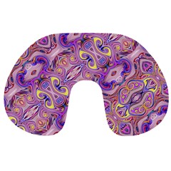 Liquid Art Pouring Abstract Seamless Pattern Tiger Eyes Travel Neck Pillow by artico