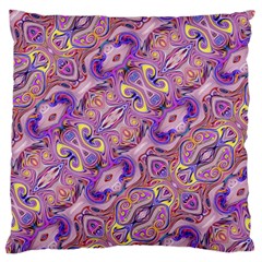 Liquid Art Pouring Abstract Seamless Pattern Tiger Eyes Large Flano Cushion Case (two Sides) by artico