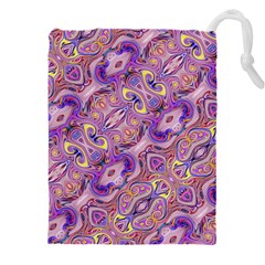 Liquid Art Pouring Abstract Seamless Pattern Tiger Eyes Drawstring Pouch (4xl)