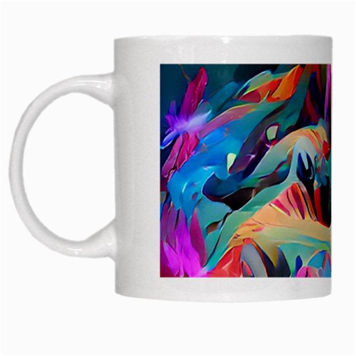 Colorful mountains White Mugs