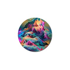 Colorful Mountains Golf Ball Marker (4 Pack) by Dazzleway