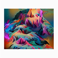 Colorful Mountains Small Glasses Cloth by Dazzleway