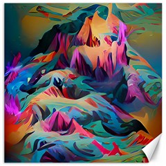 Colorful Mountains Canvas 12  X 12  by Dazzleway