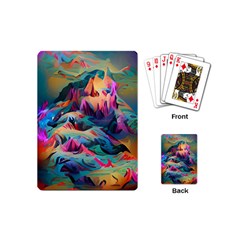 Colorful Mountains Playing Cards Single Design (mini) by Dazzleway