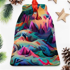 Colorful Mountains Bell Ornament (two Sides)