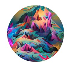 Colorful Mountains Mini Round Pill Box (pack Of 3) by Dazzleway