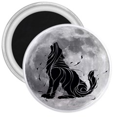 Lobo-lunar 3  Magnets by mundodeoniro