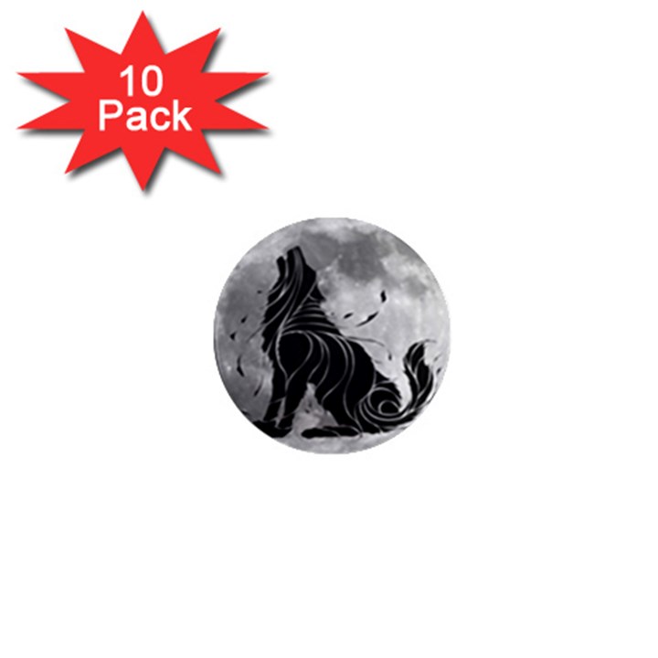 Lobo-lunar 1  Mini Magnet (10 pack) 