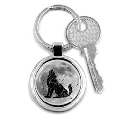 Lobo-lunar Key Chain (round) by mundodeoniro