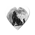 Lobo-lunar Heart Magnet Front