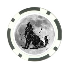 Lobo-lunar Poker Chip Card Guard by mundodeoniro