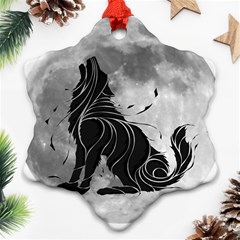 Lobo-lunar Ornament (snowflake) by mundodeoniro