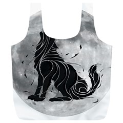 Lobo-lunar Full Print Recycle Bag (xl) by mundodeoniro