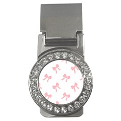 Pink Ribbons Pattern Money Clips (cz)  by Littlebird