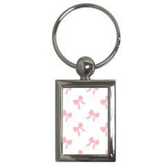 Pink Ribbons Pattern Key Chain (rectangle) by Littlebird